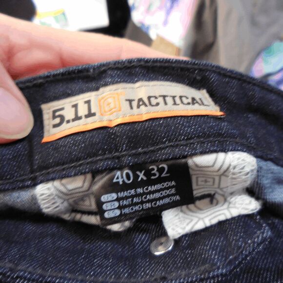 511 Tactical Jeans Men 40x32 Defender Flex Blue Denim Straight Fit NEW Stretch - Picture 8 of 10